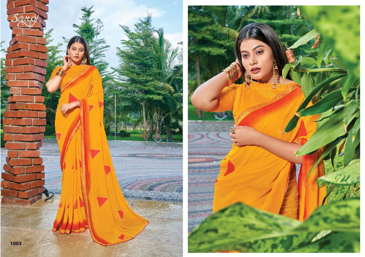 Saroj Nagme Fancy Ethnic Wear Designer Georgette Saree Collection